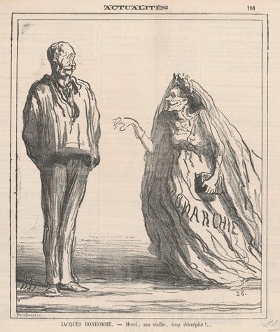 Tak, min gamle, for affældige! ... af Honoré Daumier