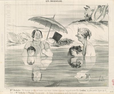 Fru Greluche: Åh Gustave, hvor er det godt! af Honoré Daumier