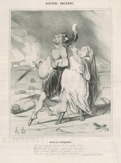 Sejrende Menelaos af Honoré Daumier