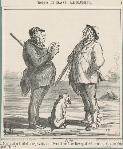 Mig først, så snart jeg ser en hare... af Honoré Daumier