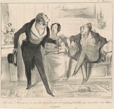 Aber sidder i og nær et træ af Honoré Daumier