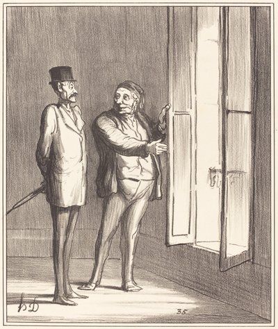 Sir vil have det fint her... af Honoré Daumier