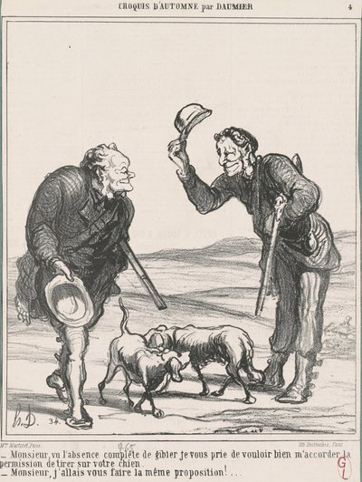 Sir, givet det fuldstændige fravær... af Honoré Daumier