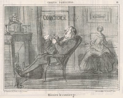 Mossieu The Concierge af Honoré Daumier