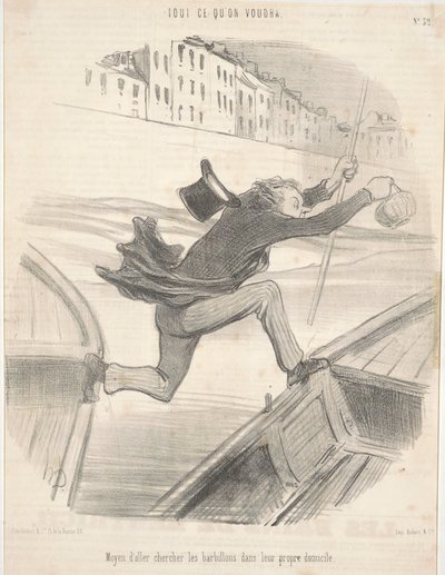 Midler til at hente vægtstængerne i deres eget hjem af Honoré Daumier