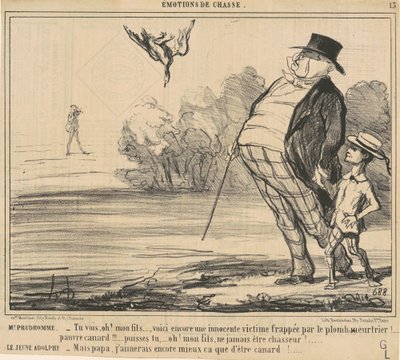 hr. Prudhomme. Ser du, Åh! Min søn ... af Honoré Daumier