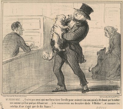 Mr Prudhomme...det er ikke mig, der vil lave mig selv... af Honoré Daumier