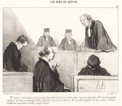 Mr. Advokat har ydet fuld retfærdighed... af Honoré Daumier