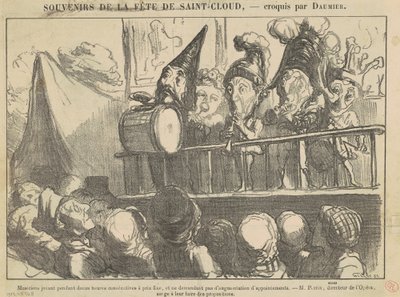 Musikere spiller i tolv timer... af Honoré Daumier