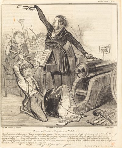 Pyroteknisk, karivarisk og djævelsk musik af Honoré Daumier