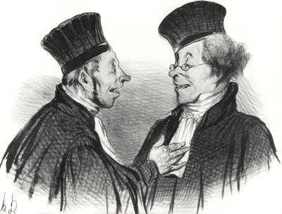 Min kære! Du besvimede... beundringsværdigt. Det gjorde virkelig et varigt indtryk!, 1838. af Honoré Daumier