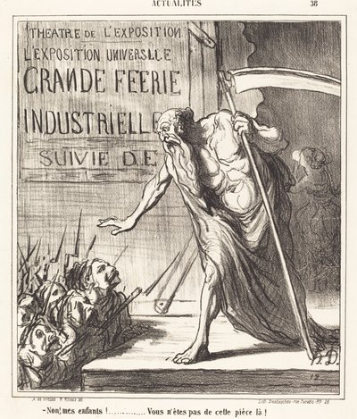 Nej... du er ikke fra det rum! af Honoré Daumier