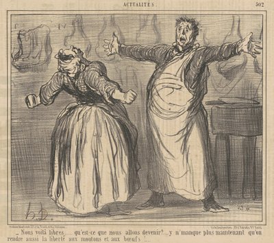 Vi er frie... af Honoré Daumier
