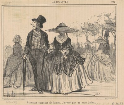 Nye damehatte... af Honoré Daumier