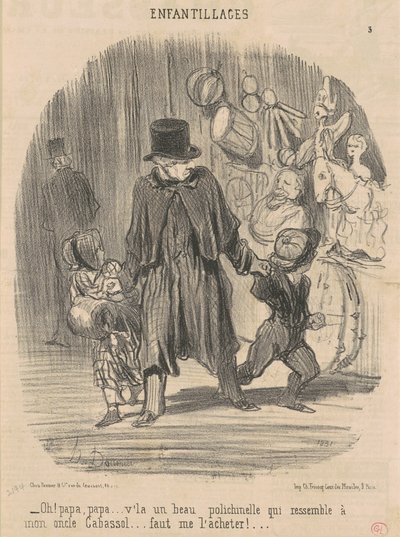 Åh! Far, far... her er en smuk... af Honoré Daumier