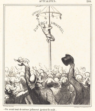 Vi havde...pænt smurt masten af Honoré Daumier