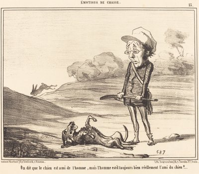 De siger, at hunden er en ven af ​​mennesker... af Honoré Daumier