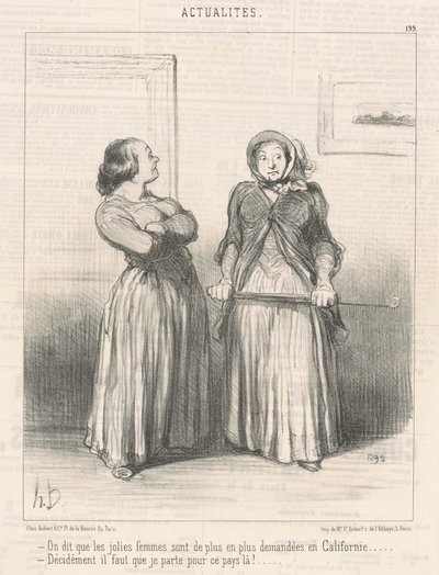 De siger smukke kvinder er... af Honoré Daumier