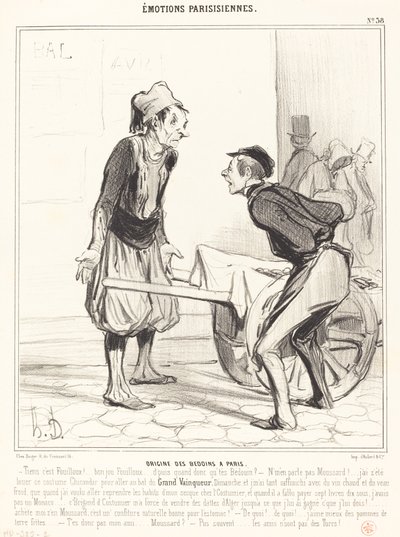 Bedoinernes oprindelse i Paris af Honoré Daumier
