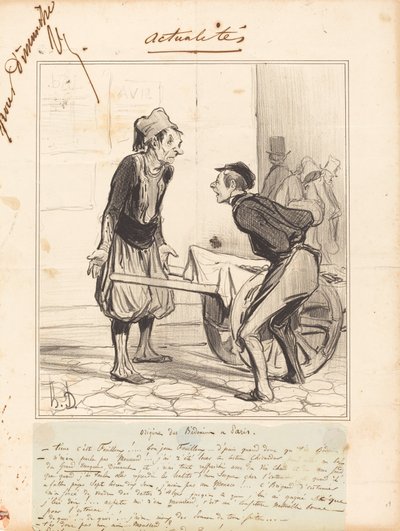 Bedoinernes oprindelse i Paris af Honoré Daumier