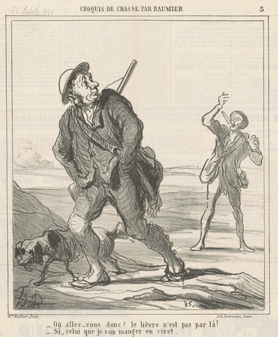 Hvor skal du hen? af Honoré Daumier