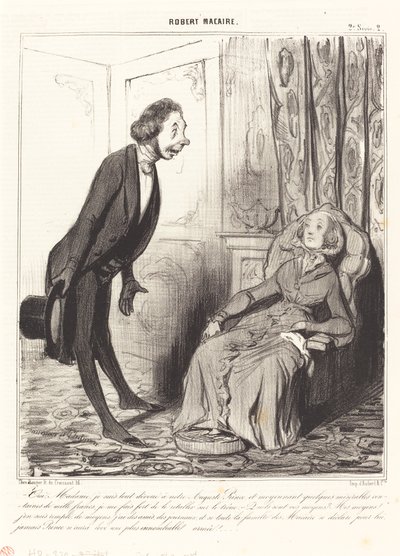 Ja, frue, jeg er fuldstændig hengiven til vores... Prins... af Honoré Daumier