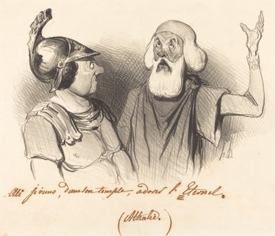 Ja, jeg kommer, i hans tempel... af Honoré Daumier