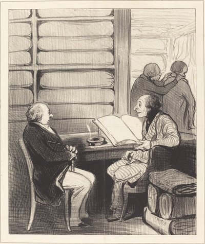 Ja, min kære Monsieur Badoulard, jeg vil... af Honoré Daumier