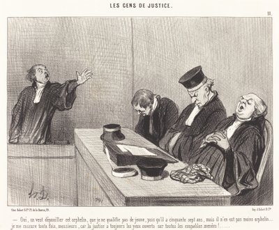 Ja, vi vil berøve denne forældreløse... af Honoré Daumier