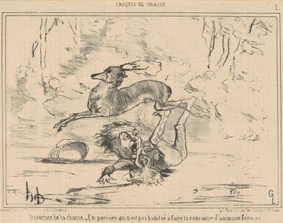 Åbning af jagten af Honoré Daumier