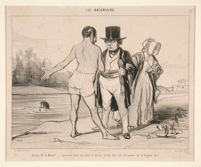 Undskyld mig, hr. borgmester! af Honoré Daumier