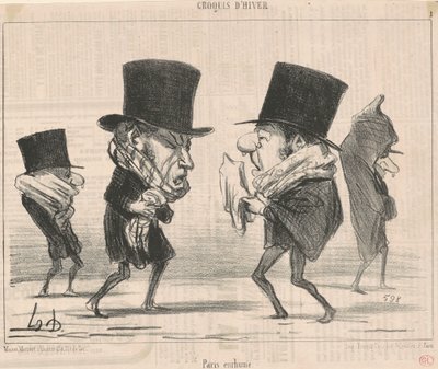 Paris er forkølet af Honoré Daumier