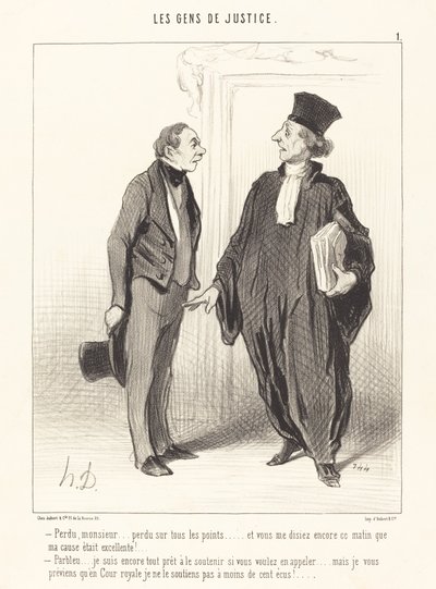 Tabt, sir... tabt på alle punkter... af Honoré Daumier