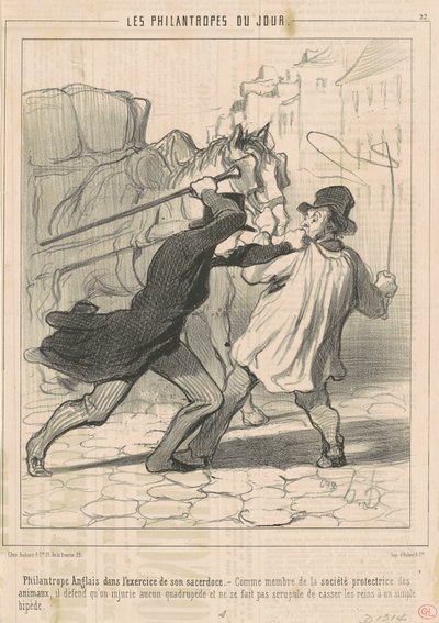 Engelsk filantrop i øvelsen ... af Honoré Daumier