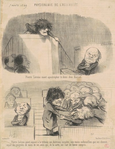 Pierre Leroux Dristende apostrof... af Honoré Daumier