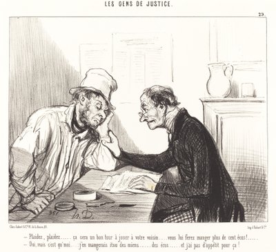 Bed... det vil være et godt trick at spille... af Honoré Daumier