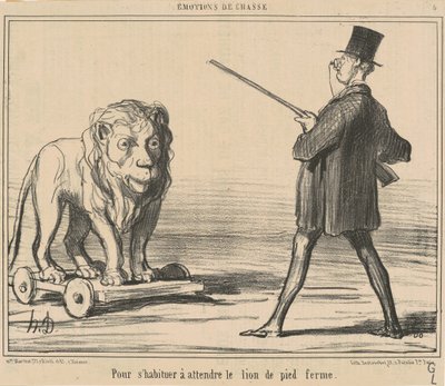 For at indbyggeren skal vente på løven... af Honoré Daumier