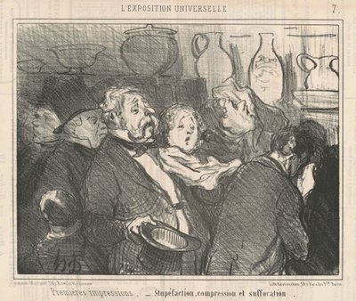 Første indtryk...forbløffelse... af Honoré Daumier