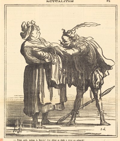 Pas på, fru flertal! af Honoré Daumier