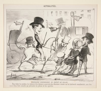 Næste orden af ​​politipræfekten. (For at undgå ulykker af Honoré Daumier