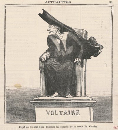 Projekt ... At afvæbne fjender af ... Voltaire af Honoré Daumier