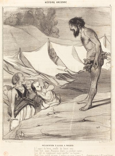 Præsentation af Ulysse til Nausica af Honoré Daumier