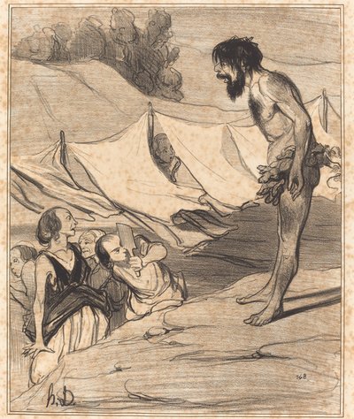 Præsentation af Ulysse til Nausica af Honoré Daumier