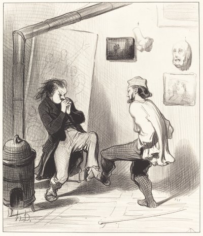 Da vi brændte hans sidste staffeli! af Honoré Daumier
