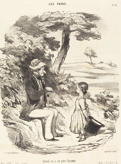 Når man har en sjov far af Honoré Daumier