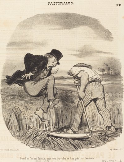 Når vi laver vores hø... af Honoré Daumier