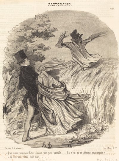 Hvor er vi dumme at have sådan en frygt... af Honoré Daumier