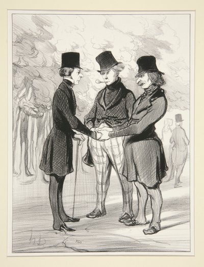 Hvilket glædeligt møde af Honoré Daumier