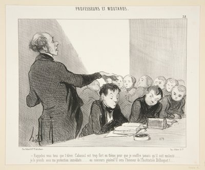 Husk alt det, eleven Cabussol.. - #32 af Professorer og Moutards af Honoré Daumier