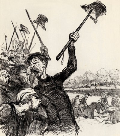 Ratapoil og hans stab: Længe leve kejseren!, 1851. af Honoré Daumier
